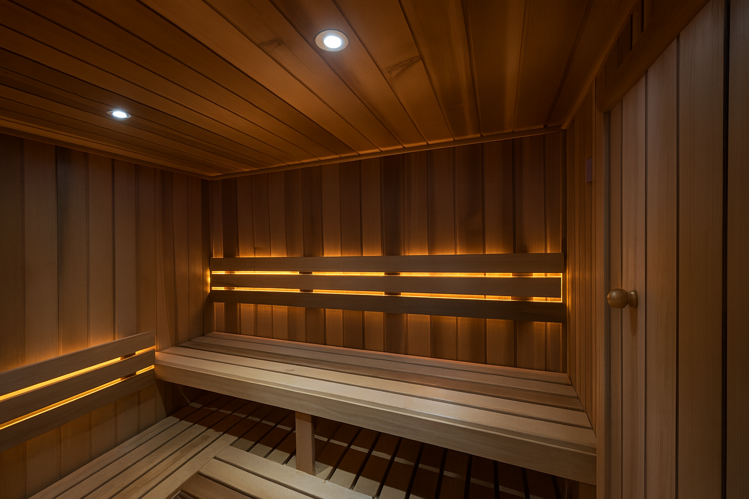 Luxury sauna interior